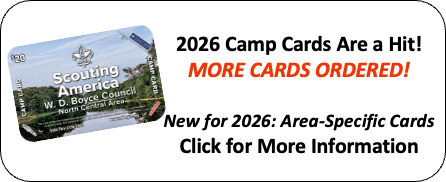 2026 Camp Cards Are a Hit! MORE CARDS ORDERED! New for 2026: Area‑Specific Cards, Click for More Information